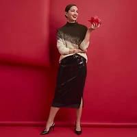 Liz Claiborne Womens Plus Mid Rise Pencil Skirt