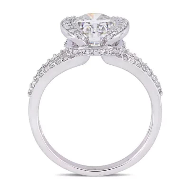 Womens 1/ CT. T.W. White Moissanite 14K Gold Engagement Ring
