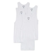 Stafford Dry + Cool Mens Round Neck Sleeveless Quick 4 Pack Extra Tall Tank