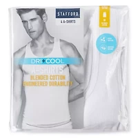 Stafford Dry + Cool Mens Round Neck Sleeveless Quick 4 Pack Tall Tank