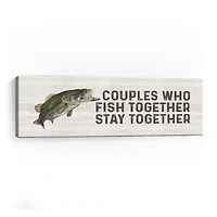 Lumaprints Less Talk More Fishing Panel V-Together Giclee Canvas Art