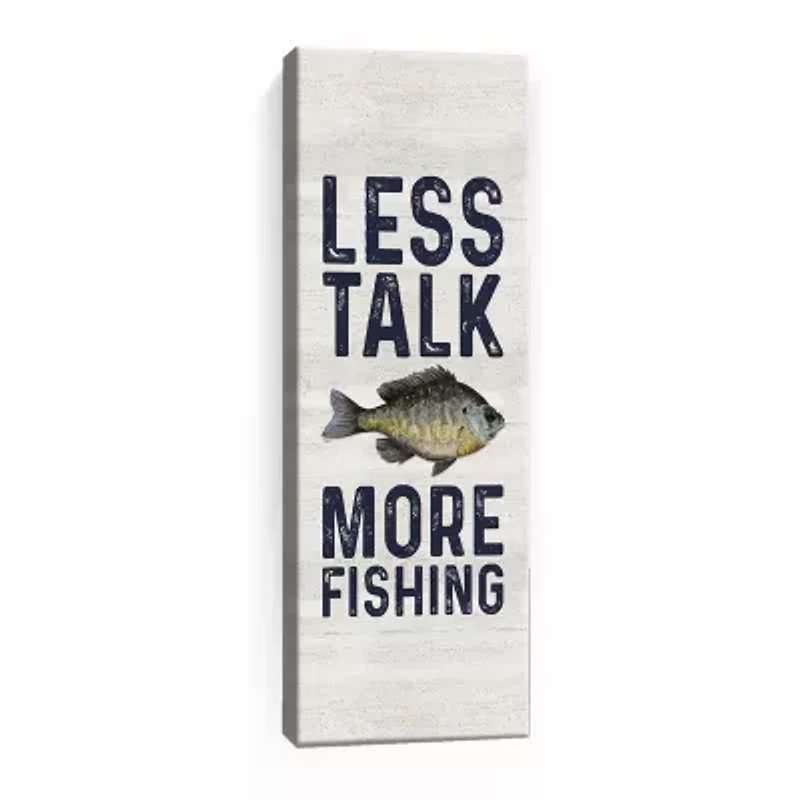 Lumaprints Less Talk More Fishing Vertical Ii-Fishing Giclee Canvas Art