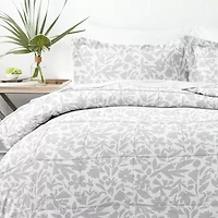 Casual Comfort Premium Down Alternative Abstract Garden Patterned Comforter Set