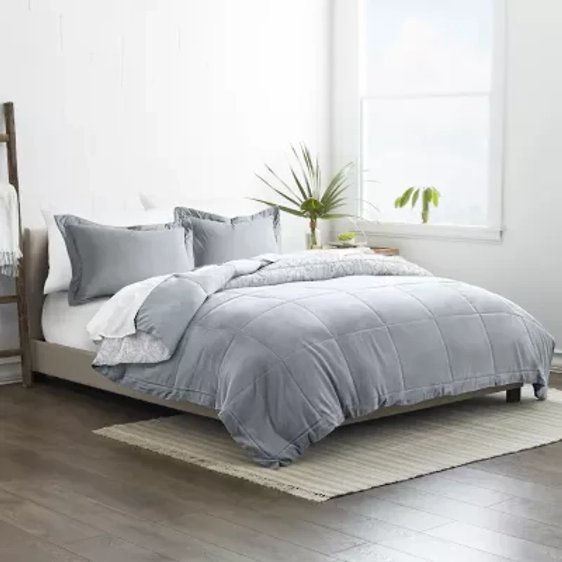 Casual Comfort Premium Down Alternative English Countryside Reversible Comforter Set