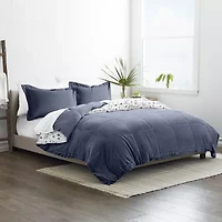 Casual Comfort Premium Down Alternative Forget Me Not Reversible Comforter Set