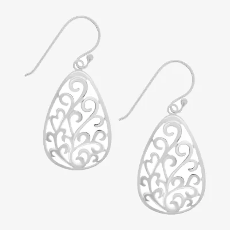 Silver Treasures Sterling Silver Drop Earrings