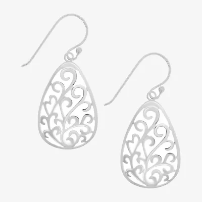 Silver Treasures Sterling Silver Drop Earrings