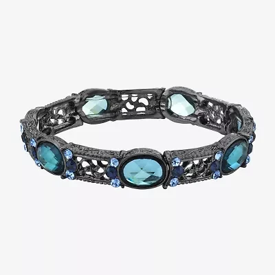 1928 Black Tone Womens Stretch Bracelet