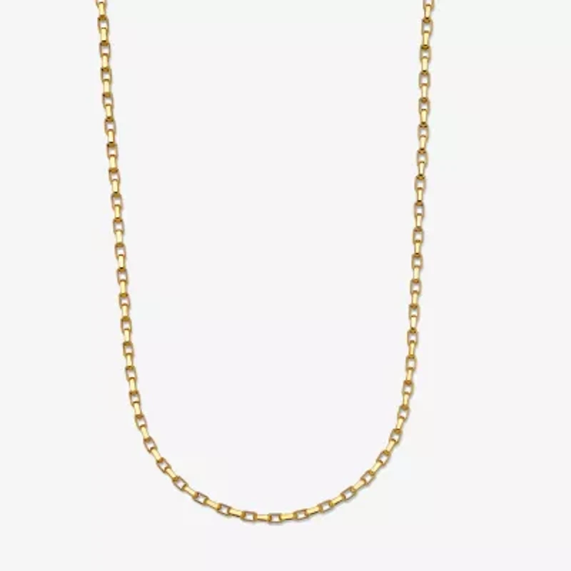 Unisex Adult 14K Gold 24 Inch Box Chain Necklace