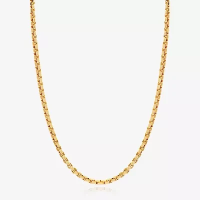 Womens 14K Gold 20 Inch Box Chain Necklace