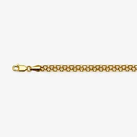 10K Gold 7.25 Inch Hollow Bismark Link Bracelet