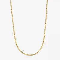 Womens 18 - 20 Inch 14K Gold Link Necklace Paperclip