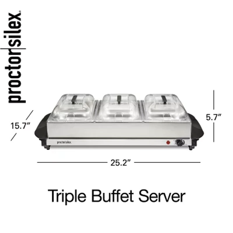 Proctor Silex Triple Buffet Server