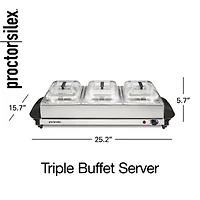Proctor Silex Triple Buffet Server