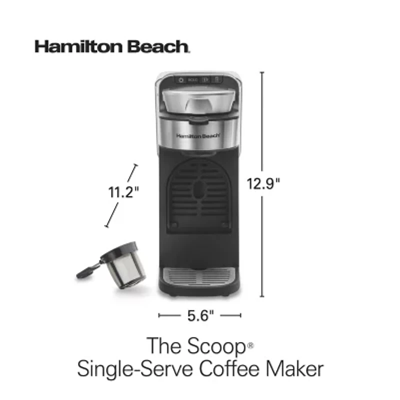 Hamilton Beach The Scoop Single Serve Coffee Maker with Removable Reservoir