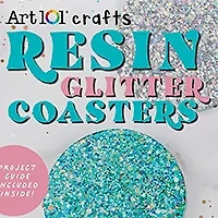 Art 101 Crafts Resin Glitter Coasters with 23 Pieces