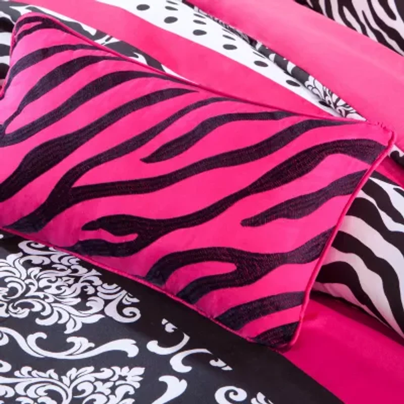 Mi Zone Gemma Zebra Comforter Set with decorative pillow