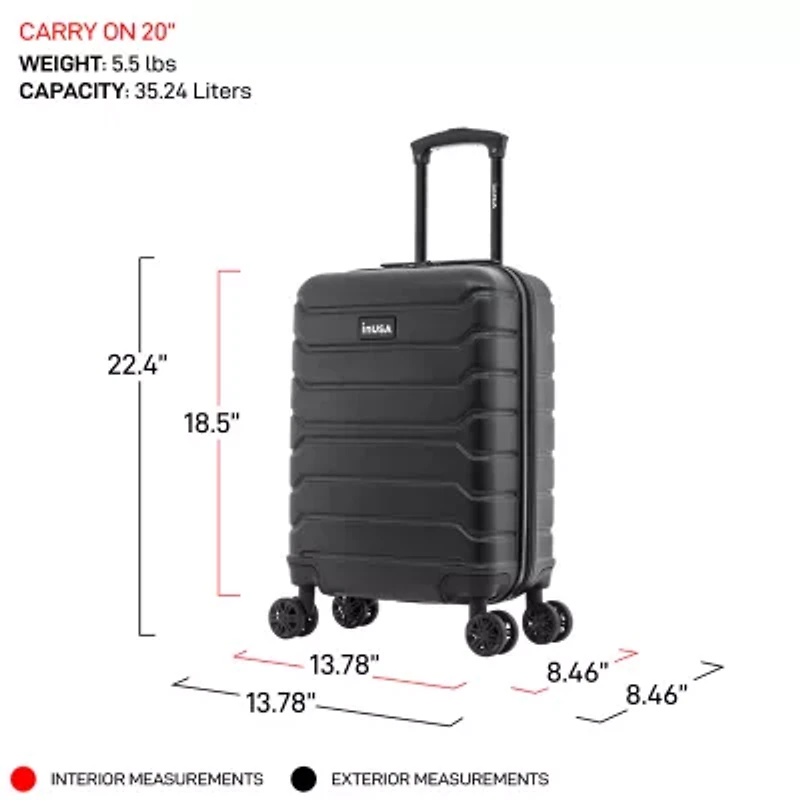 Inusa Trend 20" Hardside Lightweight Luggage