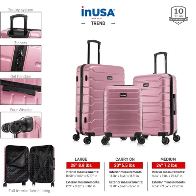 Inusa Trend Hardside Lightweight Luggage