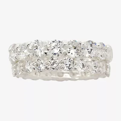 Sparkle Allure Womens White Cubic Zirconia Pure Silver Over Brass Hypoallergenic Bridal Set
