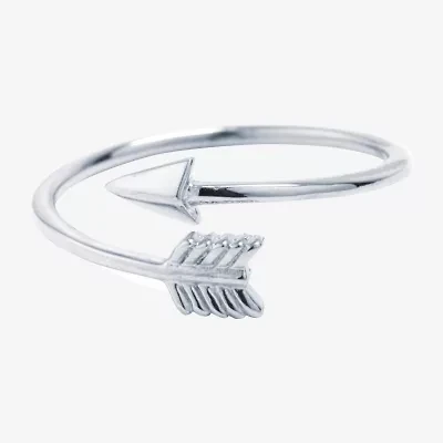 Silver Treasures Womens Sterling Arrow Bypass  Band