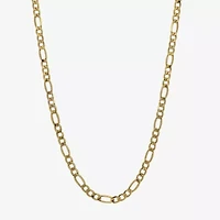 10K Yellow Gold 2.9mm 20-22" Semi-Solid Figaro Chain