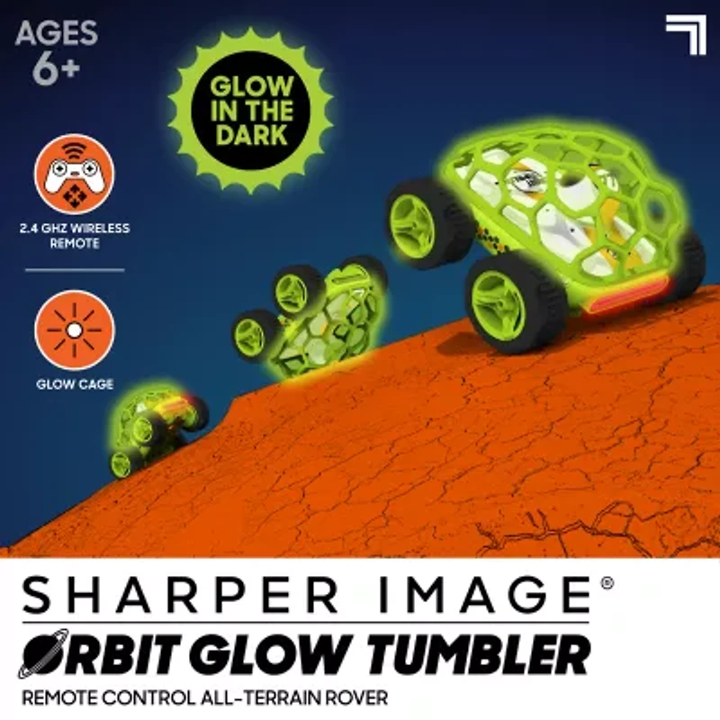 Sharper Image Orbit Tumbler Glow In The Dark 2-pc. Remote Control Car