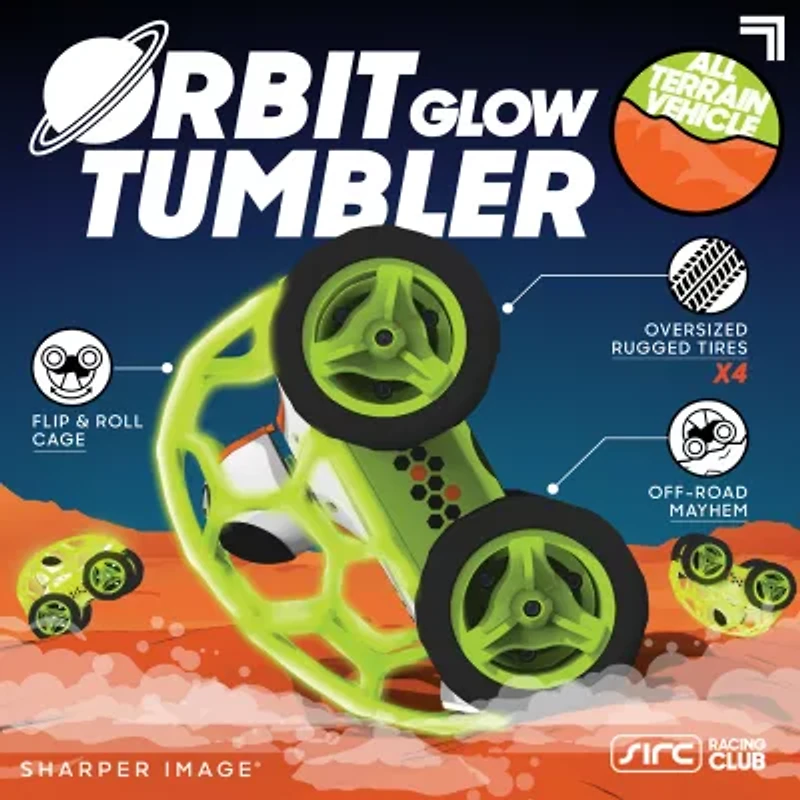 Sharper Image Orbit Tumbler Glow In The Dark 2-pc. Remote Control Car
