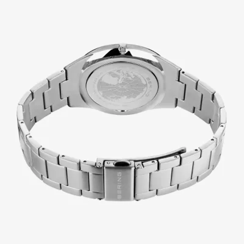 Bering Mens Silver Tone Stainless Steel Bracelet Watch 17240
