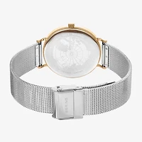 Bering Womens Silver Tone Stainless Steel Bracelet Watch