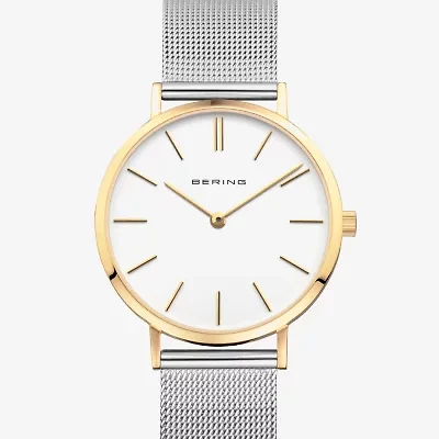 Bering Womens Silver Tone Stainless Steel Bracelet Watch 14134-010