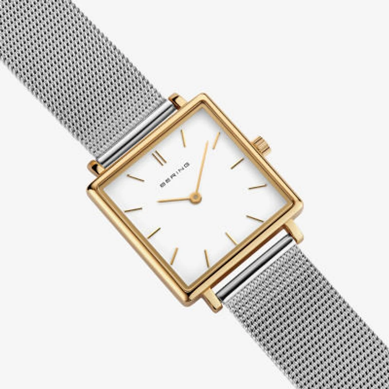 Bering Womens Silver Tone Stainless Steel Bracelet Watch 18226-010