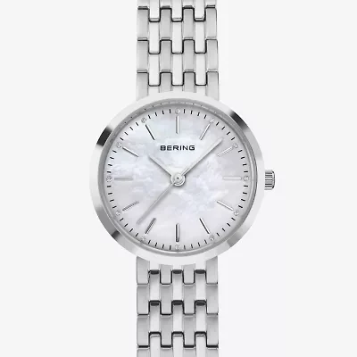 Bering Womens Silver Tone Stainless Steel Bracelet Watch 19126-700