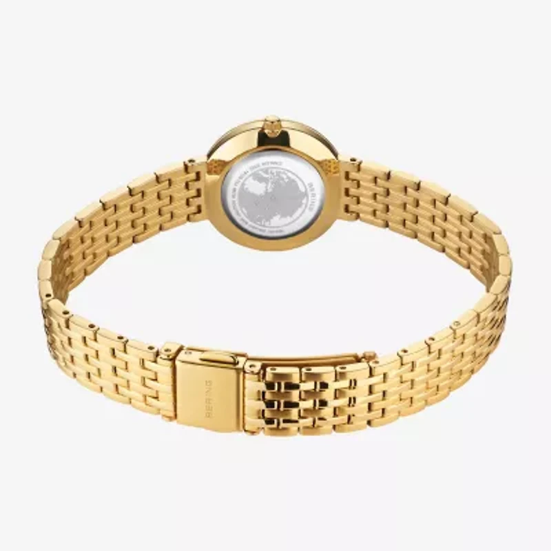 Bering Womens Gold Tone Stainless Steel Bracelet Watch 19126-734