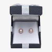 Dyed Pink Cultured Freshwater Pearl Sterling Silver Stud Earrings