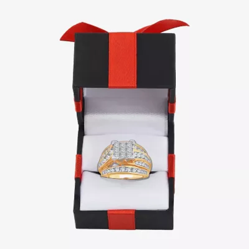 3 CT.T.W. Natural Diamond Side Stone Engagement Ring 10K or 14K Gold