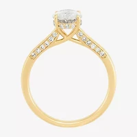 (H-I / Si1-Si2) Womens 1 3/4 CT. T.W. Lab Grown White Diamond 10K Gold Oval Band