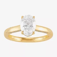 (H-I / Si1-Si2) Womens 1 3/4 CT. T.W. Lab Grown White Diamond 10K Gold Oval Band