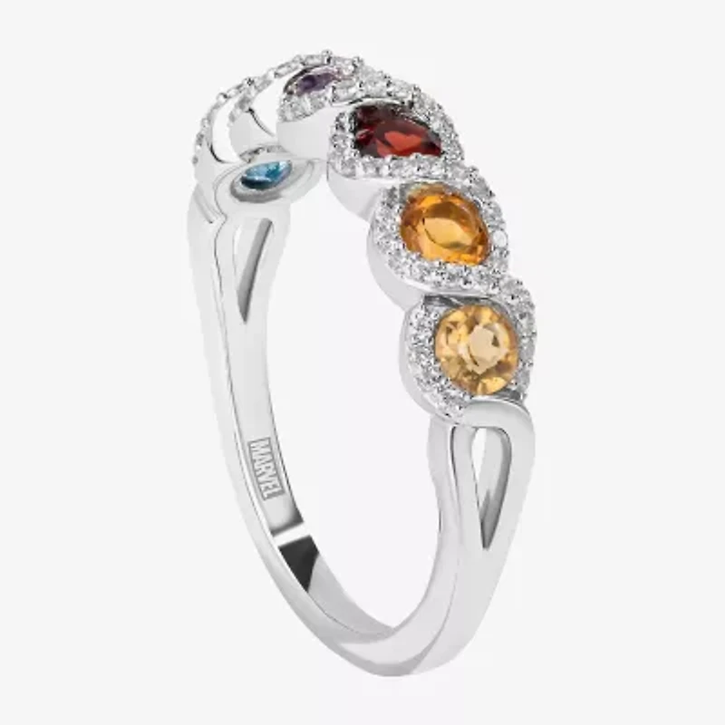 Marvel Fine Jewelry Womens 1/5 CT. Genuine Sterling Silver Round Band