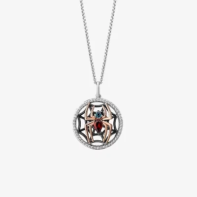Marvel Fine Jewelry Womens 1/6 CT. T.W. Genuine Red Garnet 14K Rose Gold Over Silver Sterling Silver 18 Inch Pendant Necklace