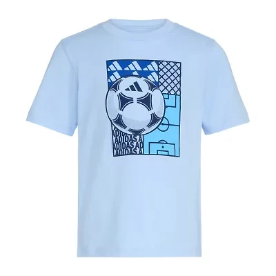 adidas Toddler Boys Crew Neck Short Sleeve Regular Fit Graphic T-Shirt