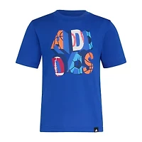 adidas Toddler Boys Crew Neck Short Sleeve Regular Fit Graphic T-Shirt