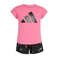 adidas Toddler Girls 2-pc. Short Set
