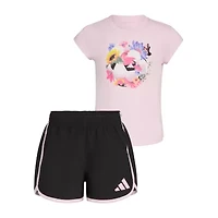 adidas Toddler Girls 2-pc. Short Set
