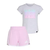 adidas Little Girls 2-pc. Short Set