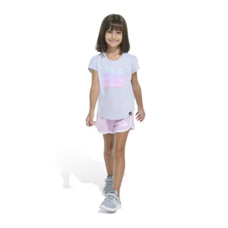 adidas Little Girls 2-pc. Short Set