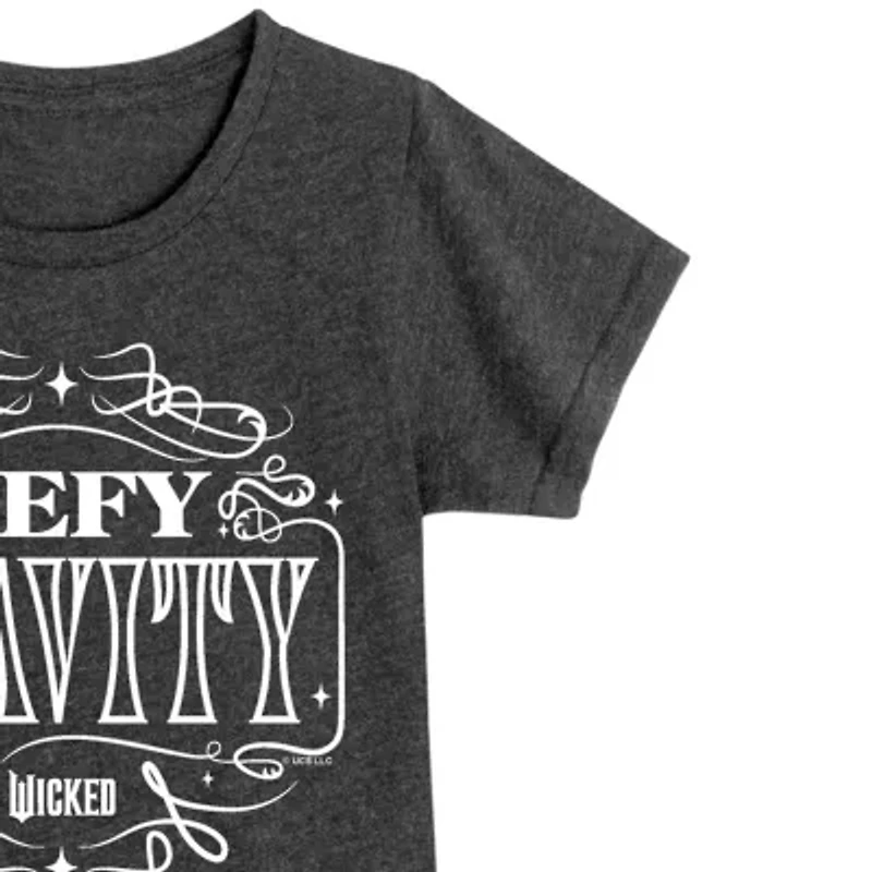 Defy Gravity Big Kid Girls Crew Neck Short Sleeve Wicked T-Shirt