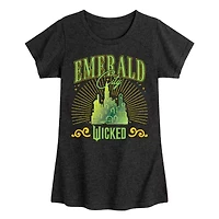 Emerald City Big Kid Girls Crew Neck Short Sleeve Wicked T-Shirt