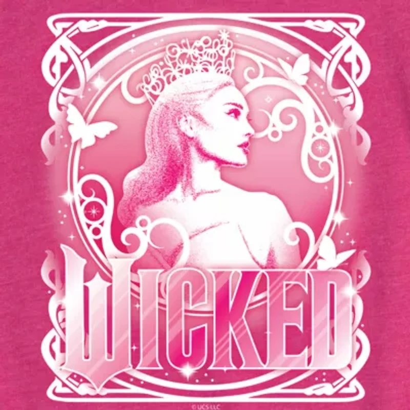 Glinda Big Kid Girls Crew Neck Short Sleeve Wicked T-Shirt