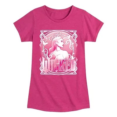 Glinda Big Kid Girls Crew Neck Short Sleeve Wicked T-Shirt